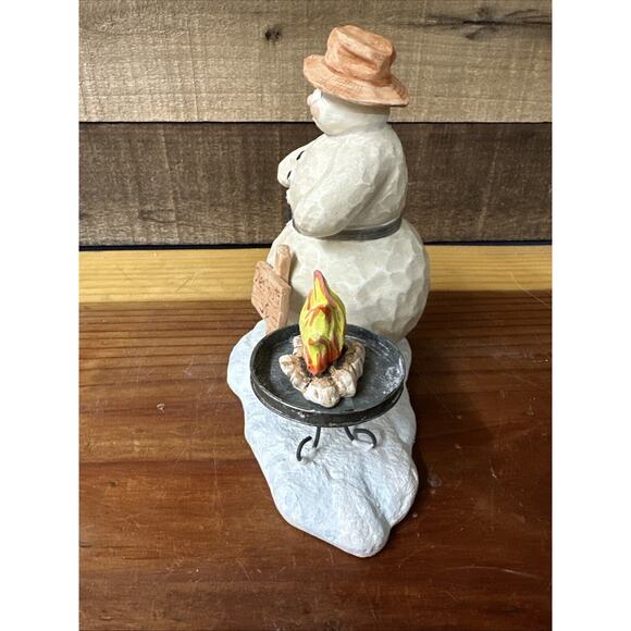 Snowman Roasting Chestnuts On Fire 6.5” Tall - Picture 2 of 4